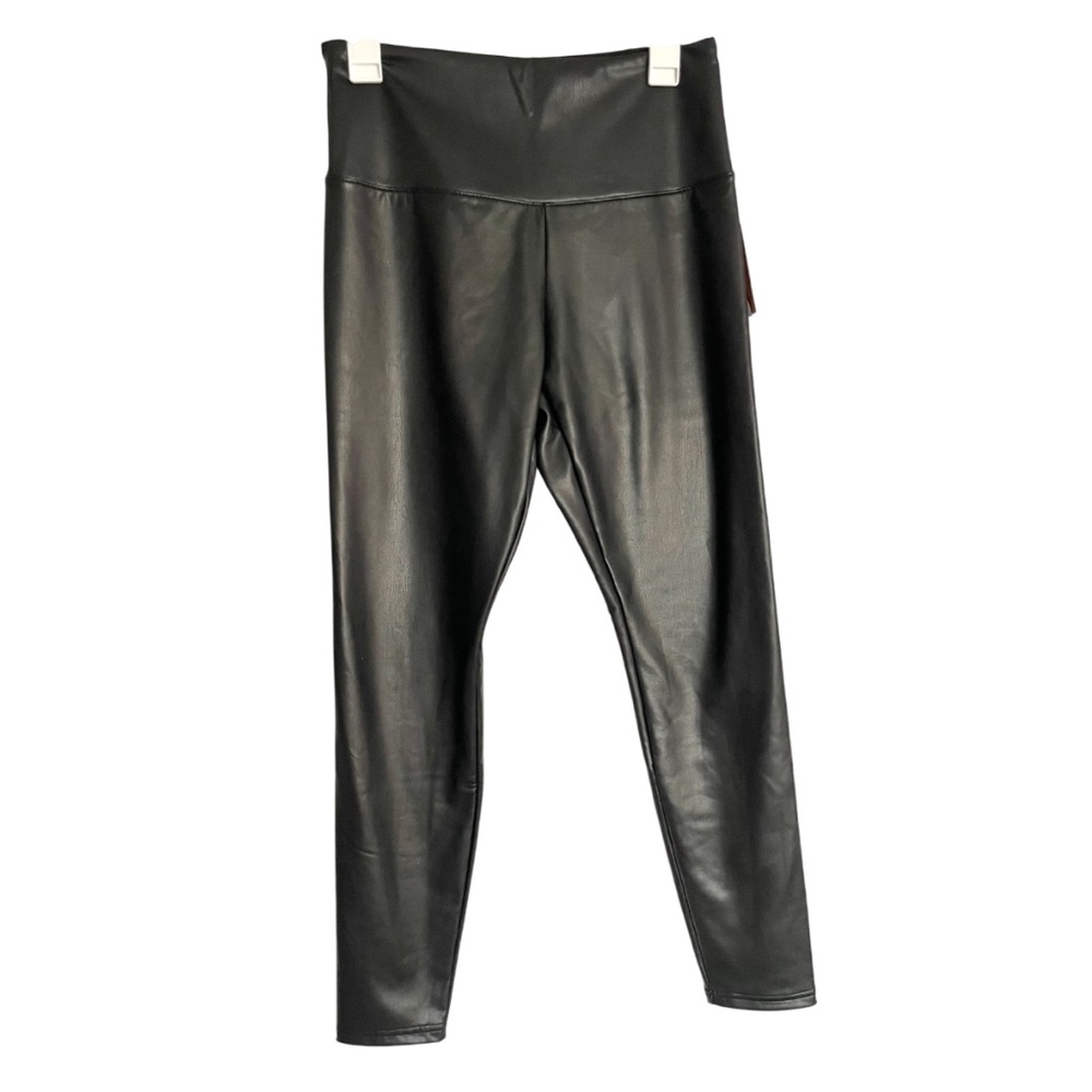 Joe Fresh Black Faux Leather Recycled Material Leggings